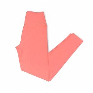 Beyond Yoga Space-dye Caught In The Mid Heather Electric Peach Leggings